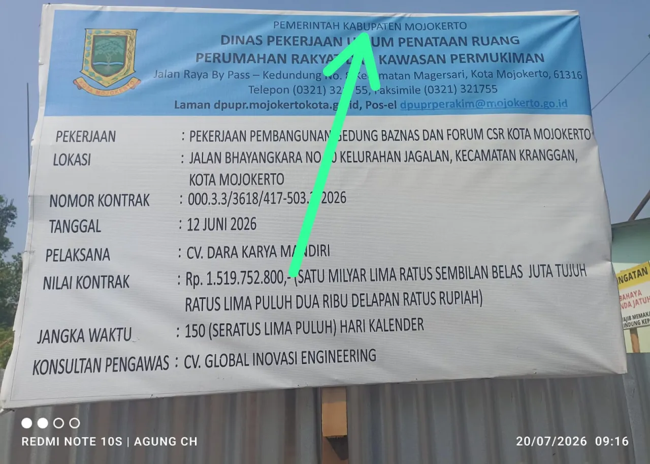 DPUPR Perakim Mojokerto Diminta Tindak Lanjuti Pelanggaran SOP K3 dan Plang Proyek