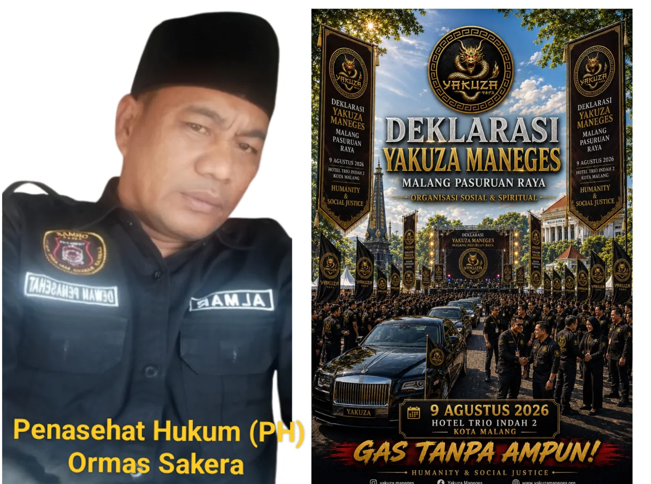 Selamat atas Deklarasi Yakuza Maneges Malang Pasuruan Raya, Penasihat Hukum Ormas Sakera Sampaikan Apresiasi