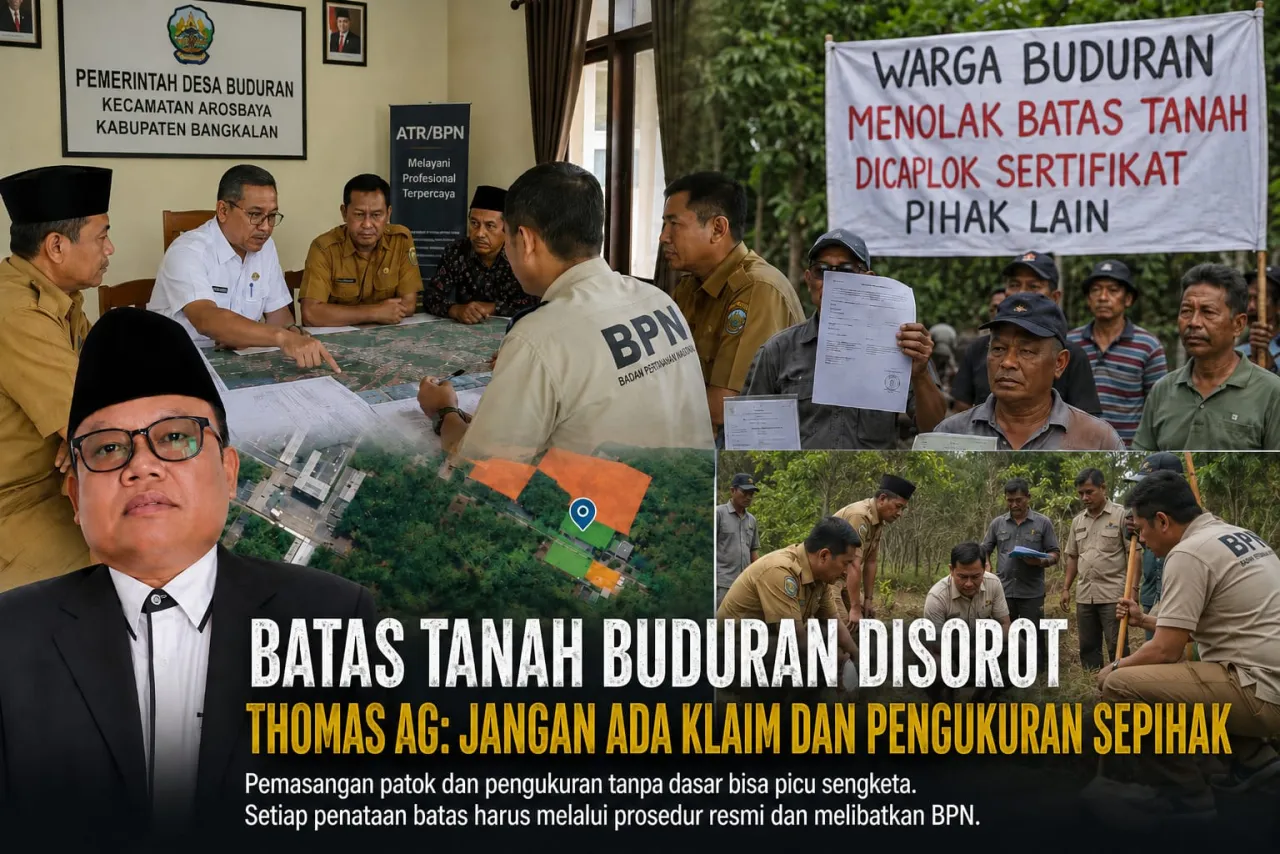 Batas Tanah Buduran Disorot, Thomas AG: Jangan Ada Klaim dan Pengukuran Sepihak