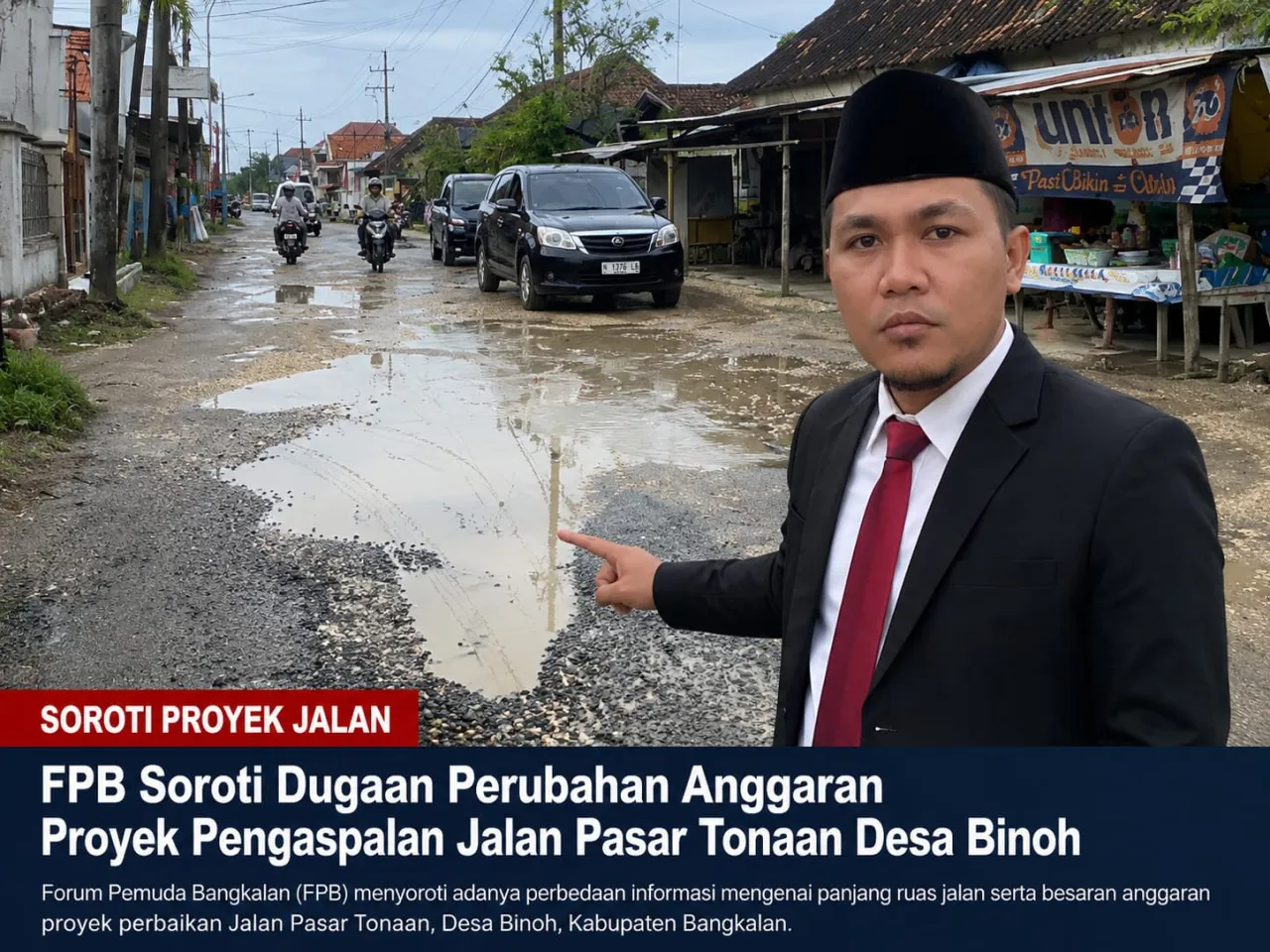 Beda Data Panjang Jalan dan Anggaran di Desa Binoh, FPB Desak Dinas PUPR Bangkalan Transparan