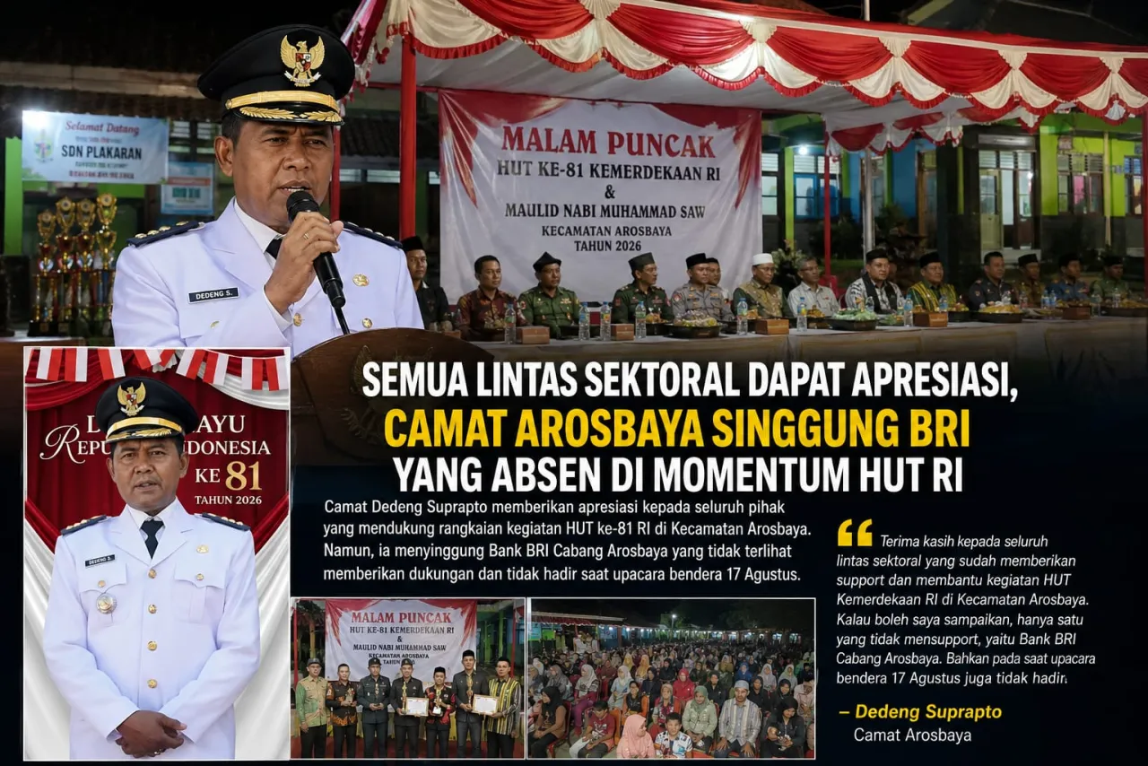 Semua Lintas Sektoral Dapat Apresiasi, Camat Arosbaya Singgung BRI yang Absen di Momentum HUT RI