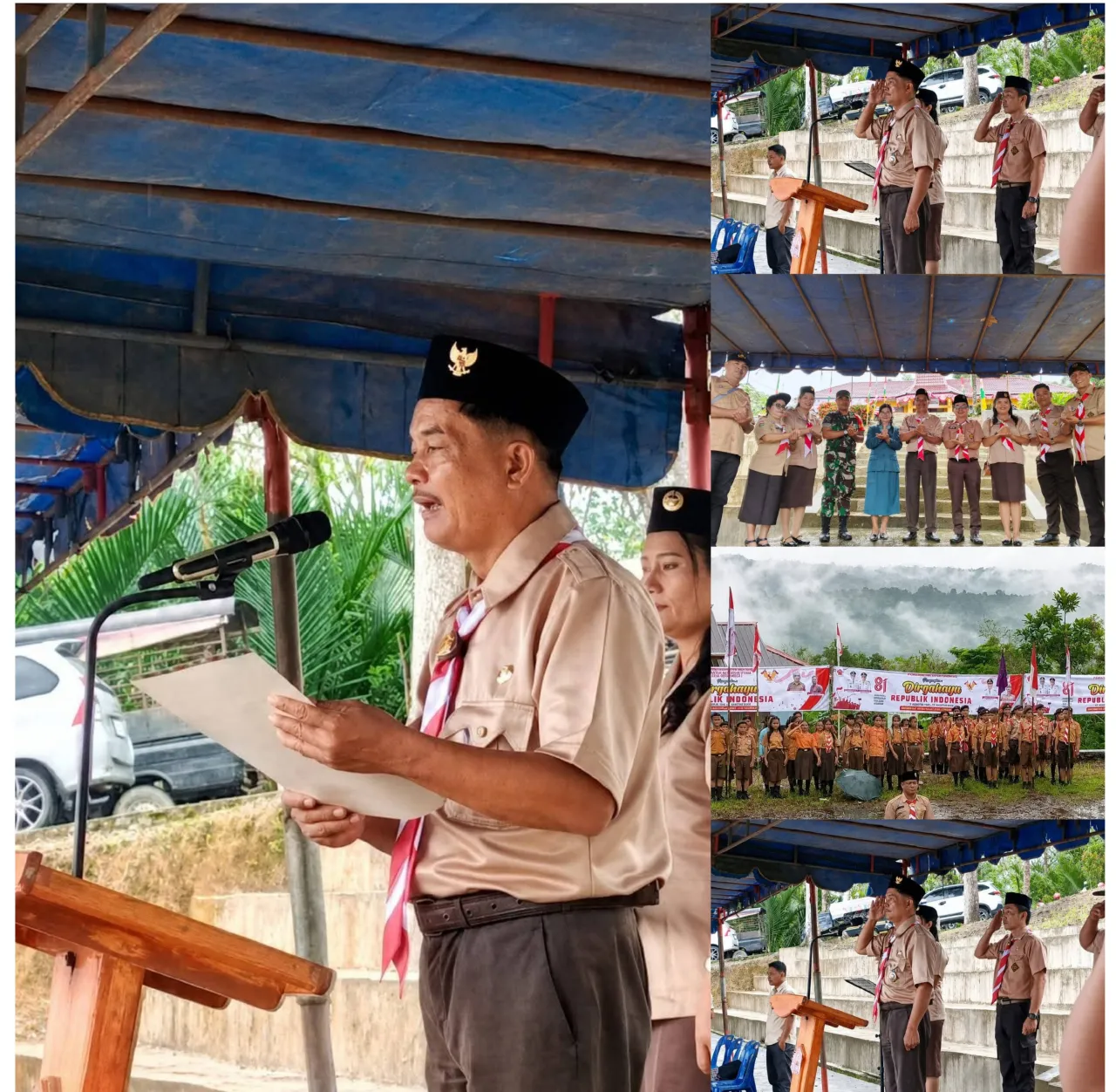 Upacara HUT ke-65 Pramuka di Kecamatan Mandrehe Utara Berlangsung Khidmat dan Penuh Semangat