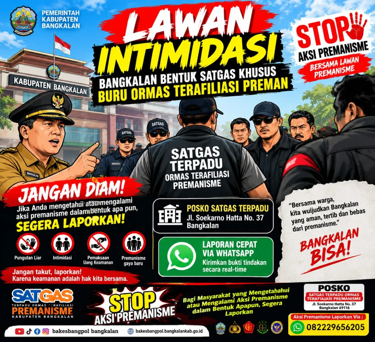 Lawan Intimidasi, Bangkalan Bentuk Satgas Khusus Buru Ormas Terafiliasi Preman