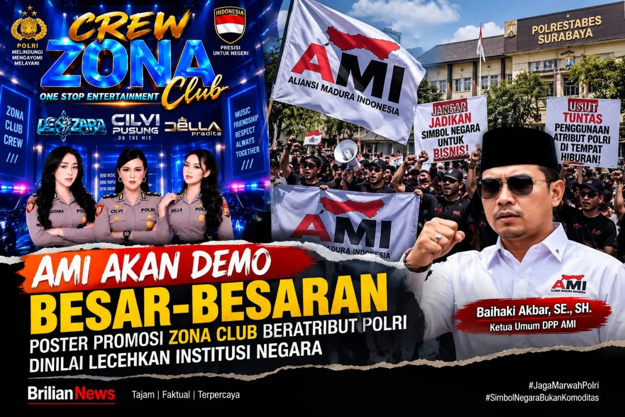 Poster Promosi Zona Club Beratribut Polri Disorot, AMI Siapkan Aksi Besar-besaran