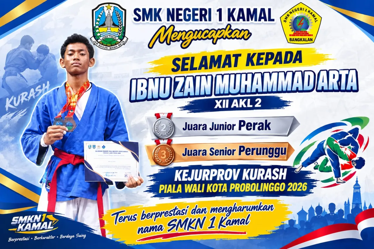 Torehkan Prestasi di Ajang Kurash, Siswa SMKN 1 Kamal Bawa Pulang Dua Medali