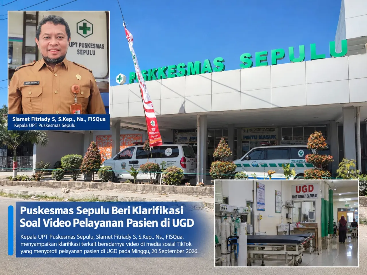 Puskesmas Sepulu Beri Klarifikasi Soal Video Pelayanan Pasien di UGD