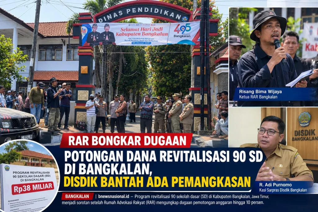 RAR Bongkar Dugaan Potongan Dana Revitalisasi 90 SD di Bangkalan, Disdik Bantah Ada Pemangkasan