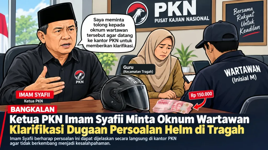 Ketua PKN Imam Syafii Minta Oknum Wartawan Klarifikasi Dugaan Persoalan Helm di Tragah