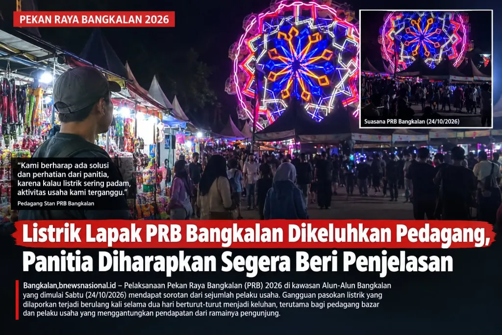 Listrik Lapak PRB Bangkalan Dikeluhkan Pedagang, Panitia Diharapkan Segera Beri Penjelasan