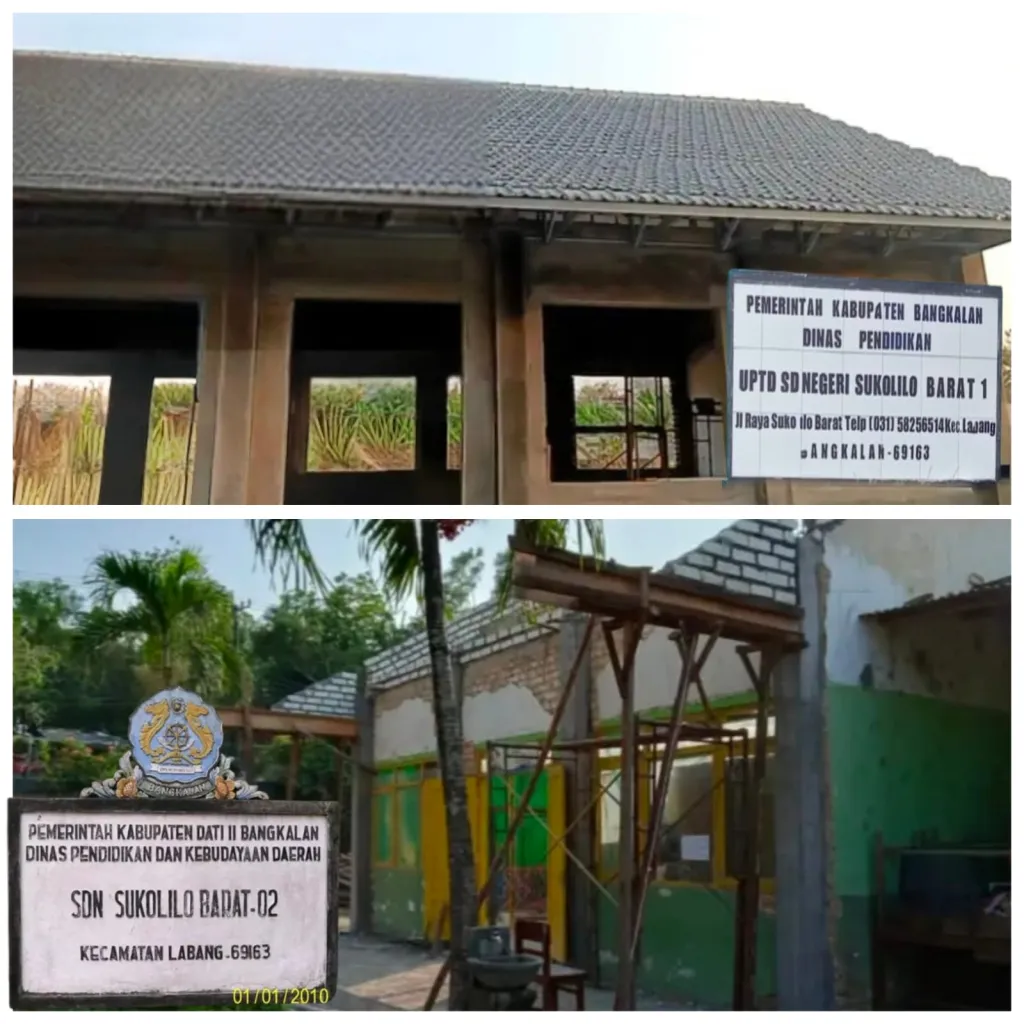 Revitalisasi SDN Sukolilo Barat 1 & 2 Diduga Dibajak Oknum Kades: Swakelola Cuma Hiasan, Spek Bangunan Anjlok
