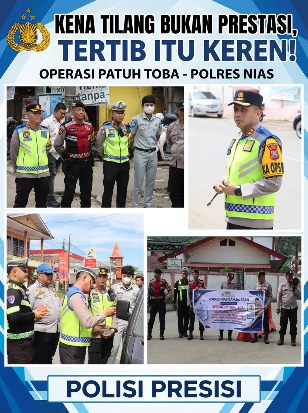 Kapolres Nias AKBP Ponzi Indra, S.Kom., S.I.K., M.Tr.Mil.Tegaskan Kena Tilang Bukan Prestasi, Tertib Itu Keren