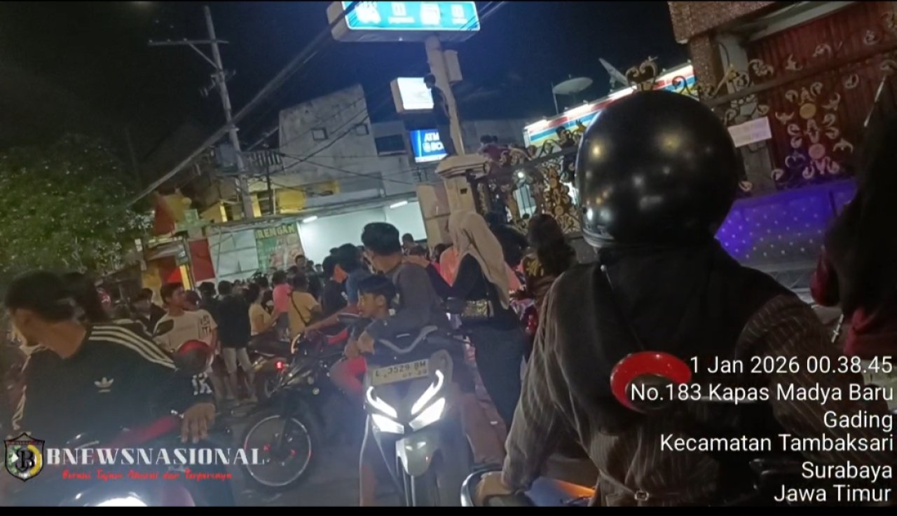 Malam Tahun Baru di Surabaya Antara Kecelakaan Tunggal, Cekcok Kelompok Pemuda, hingga Insiden Oknum Aparat