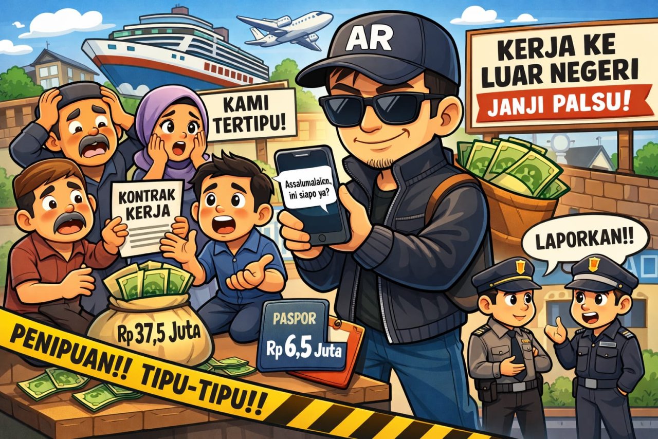 Diduga Oknum Tim Krowwing di Desa Lajing Tipu 4 Warga Arosbaya, Kerugian Capai Puluhan Juta Rupiah