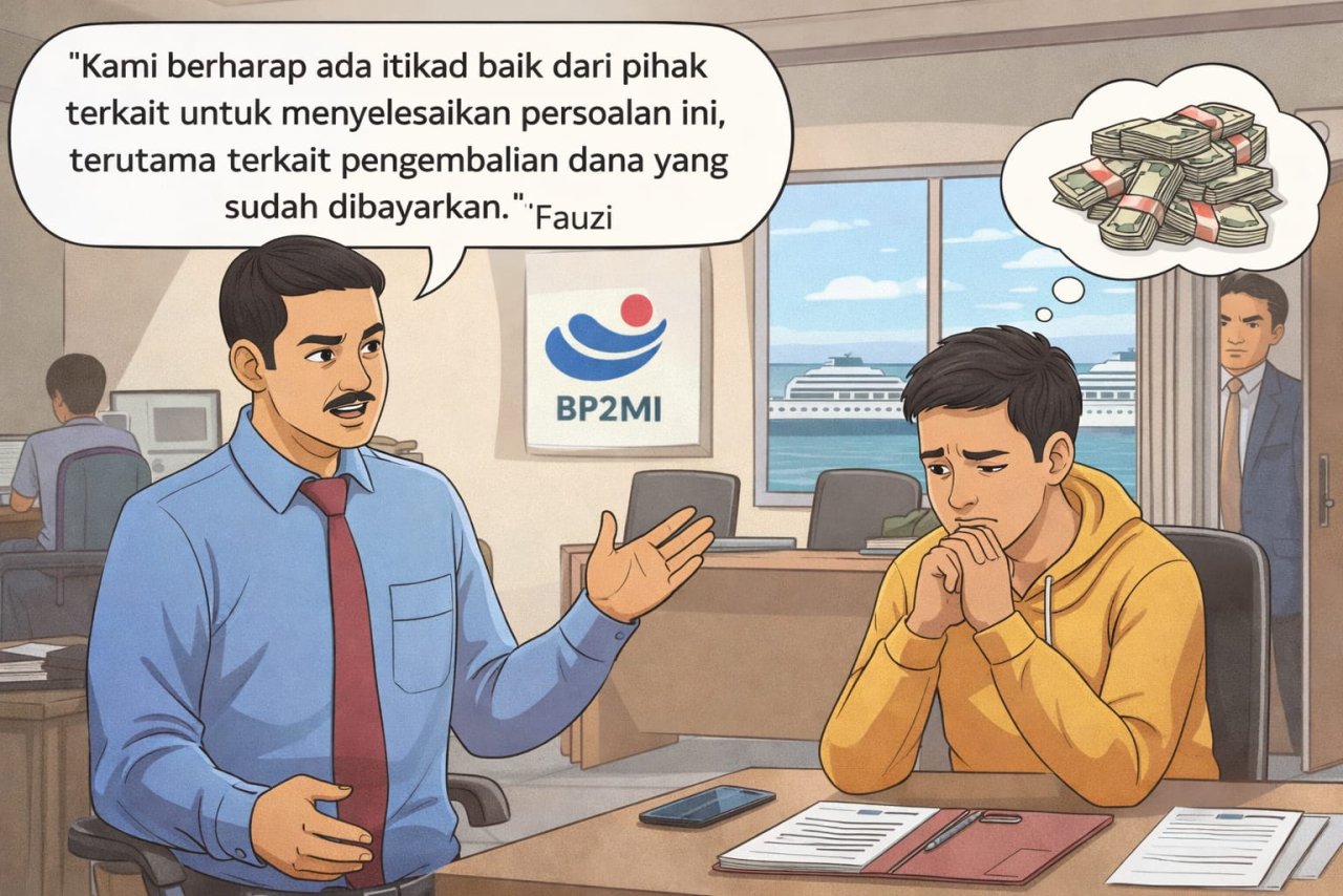Diduga Tertipu Janji Kerja Kapal Pesiar, Warga Surabaya Ajukan Pengaduan ke BP3MI Jatim