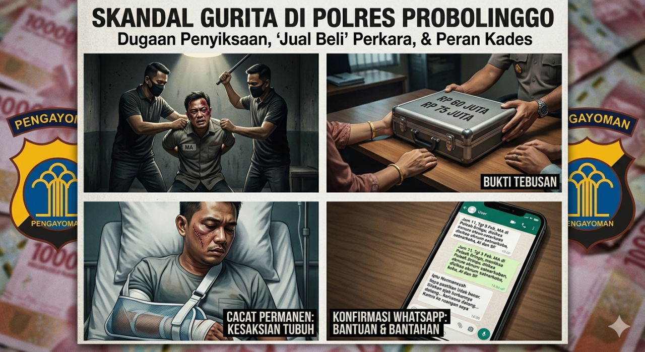 PROBOLINGGO, Diduga 'Tangkap Lepas' Bermahar Puluhan Juta, Tersangka Disiksa Hingga Cacat Permanen