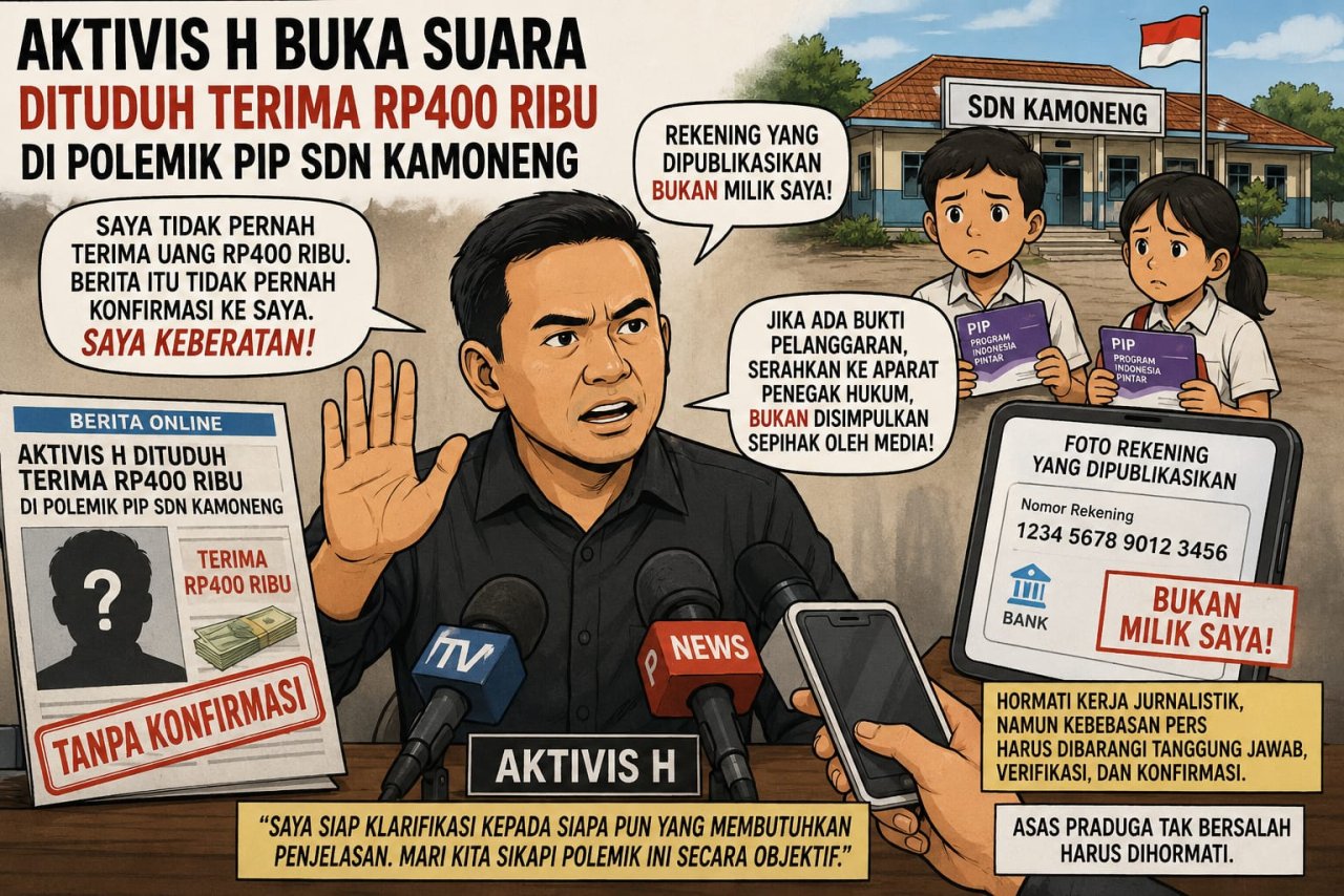 Diduga Terima Uang Rp400 Ribu di Polemik PIP SDN Kamoneng Aktivis H Buka Suara