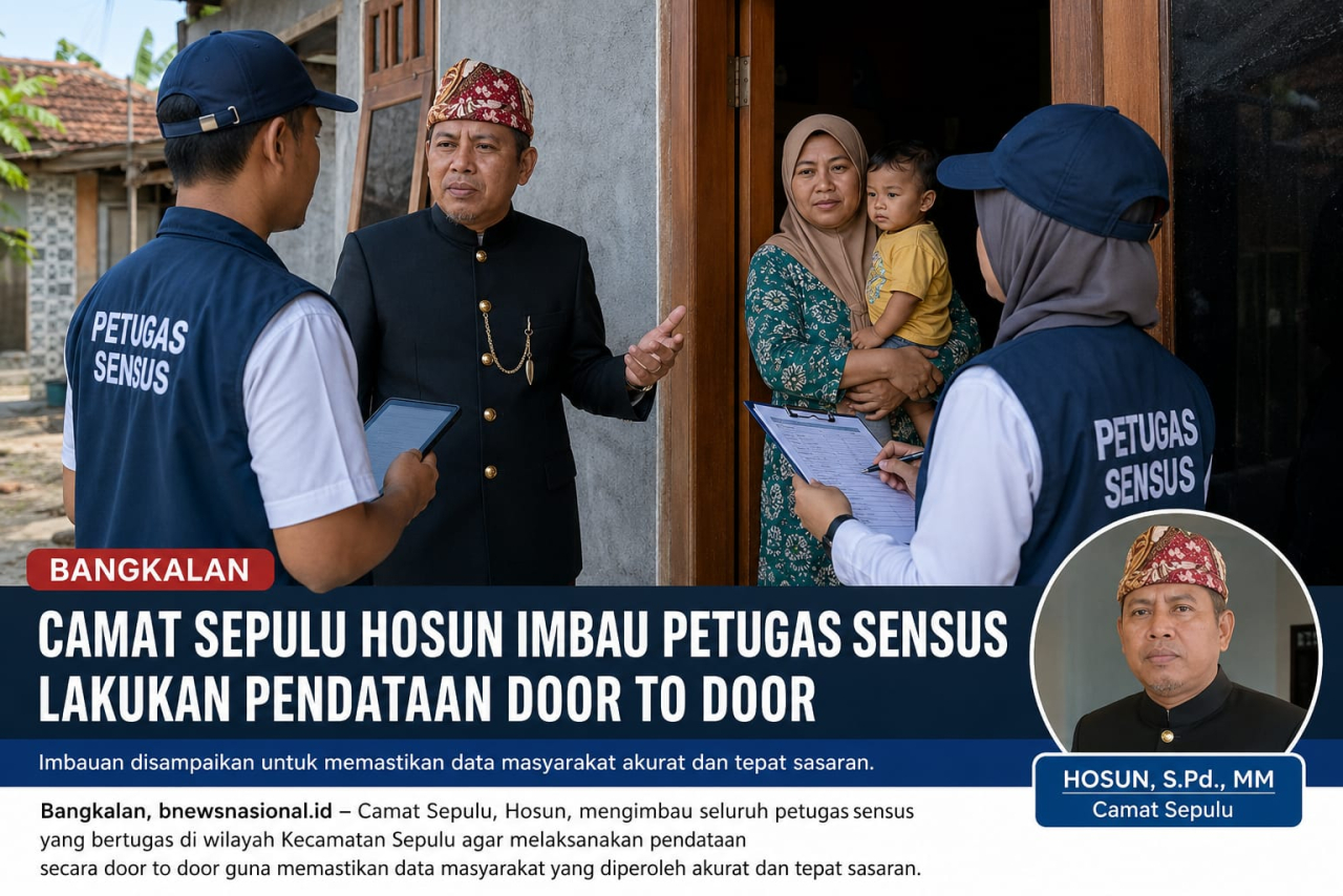 Camat Sepulu Hosun Imbau Petugas Sensus Lakukan Pendataan Door to Door