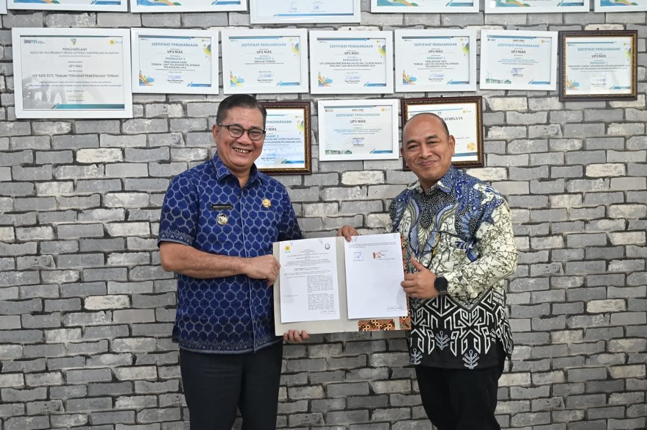 Bupati Nias Selatan dan PLN Nias Teken Addendum PBJT PJU