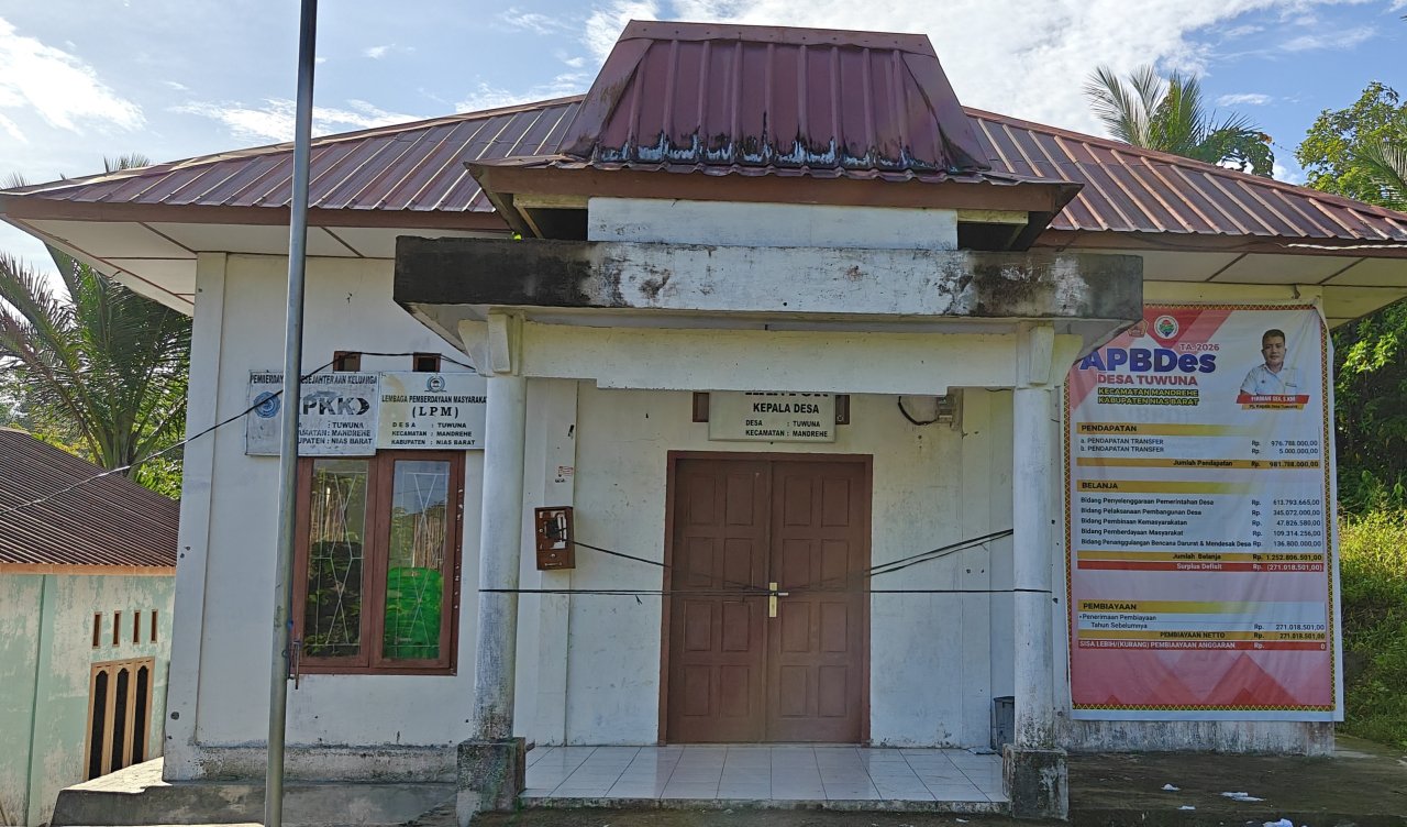 Kantor Administrasi Desa Tuwuna Dipalang, Penghibah Protes Honor Kebersihan Turun Drastis Dari Rp500rb Menjadi Rp200rb