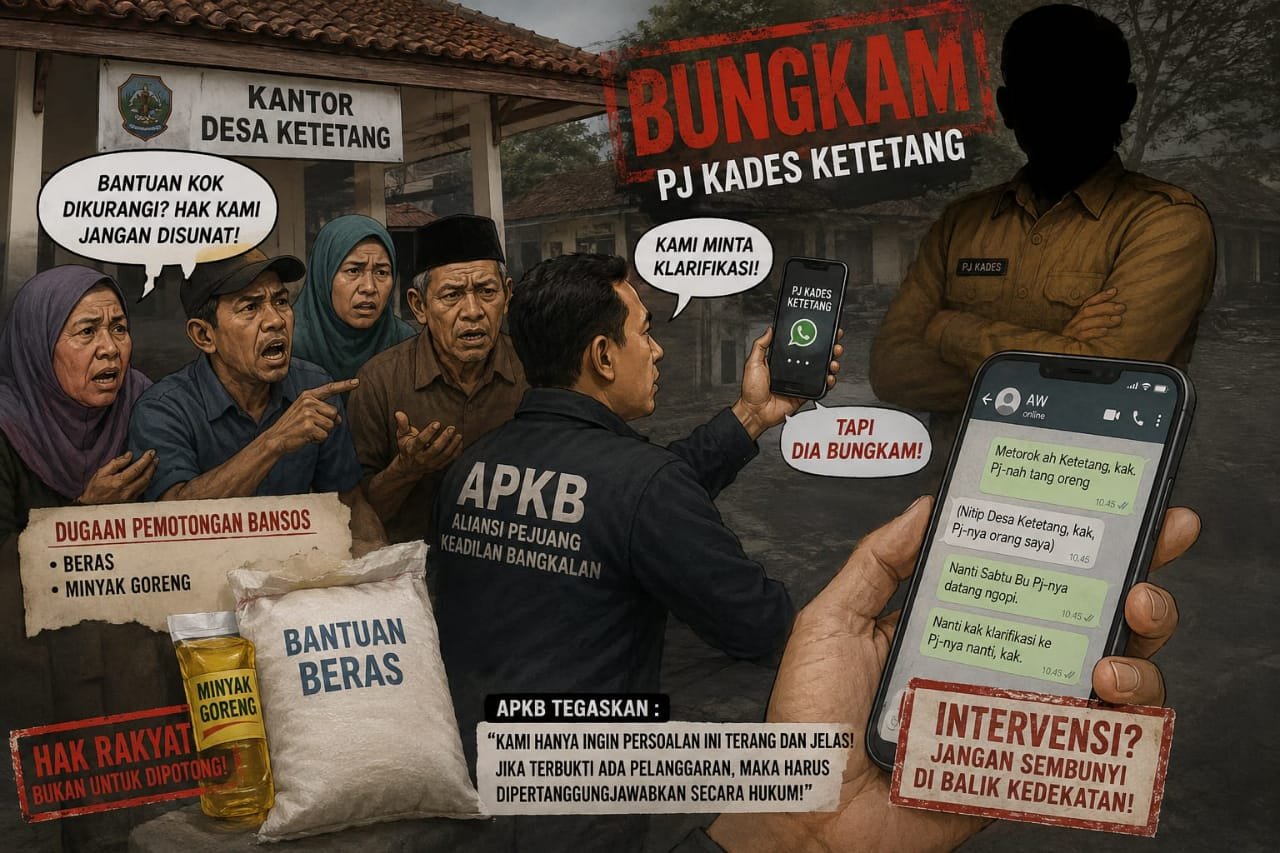 Pj Kades Ketetang Bungkam Terkait Dugaan Pemotongan Bansos, APKBJangan Sembunyi di Balik Intervensi