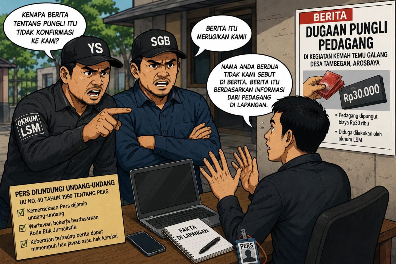 Pemberitaan Dugaan Pungutan Pedagang Berujung Polemik, Dua Pria Datangi Wartawan