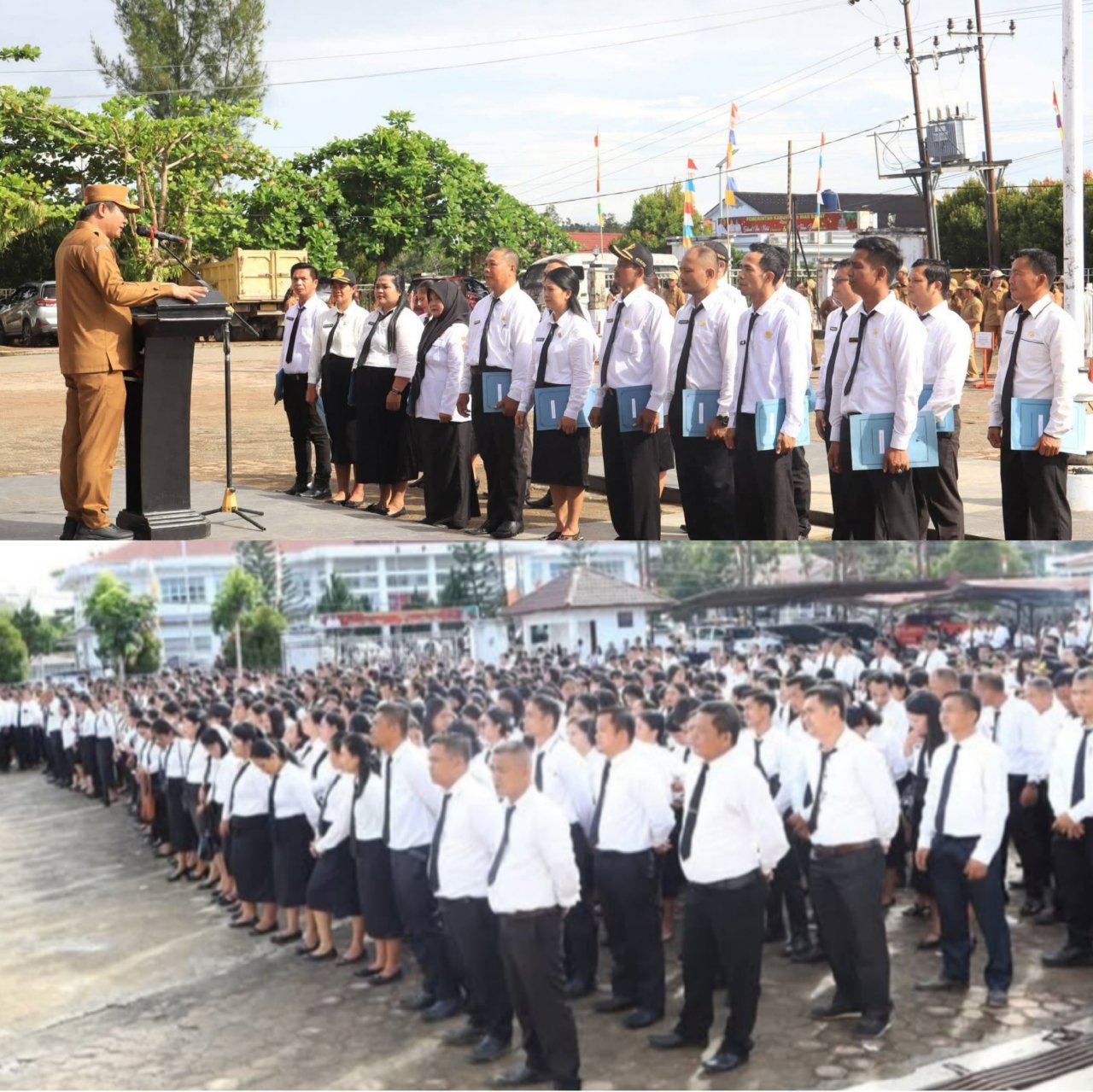 Foto saat Bupati Eliyunus menyerahkan SK PPPK-PW Di Nias Barat