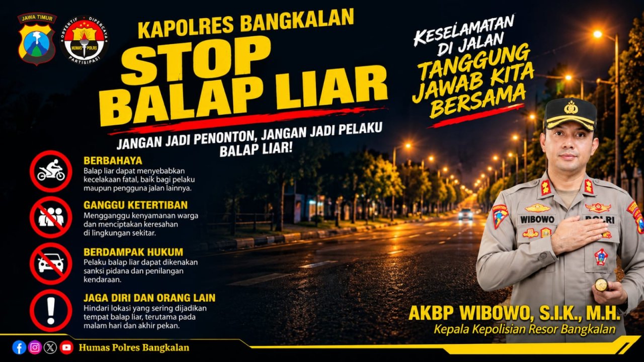 Polres Bangkalan Dorong Peran Warga Cegah Balap Liar, Bukan Sekadar Menjadi Penonton